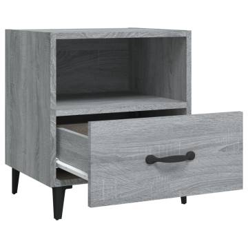 Bedside Cabinet Grey Sonoma - Elegant Engineered Wood Storage