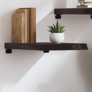 Dark Brown Wall Shelf - Solid Oak 40x50 cm | Durable & Stylish