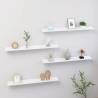 Wall Shelves 4 pcs High Gloss White 80x9x3 cm Colour high gloss white Size 80 x 9 x 3 cm Quantity in Package 4 Number of Pieces 1 