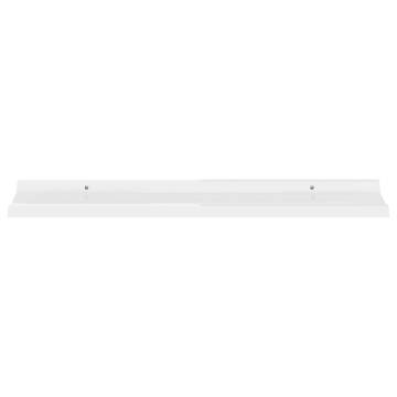 Stylish Wall Shelves 4 pcs High Gloss White - 80x9x3 cm