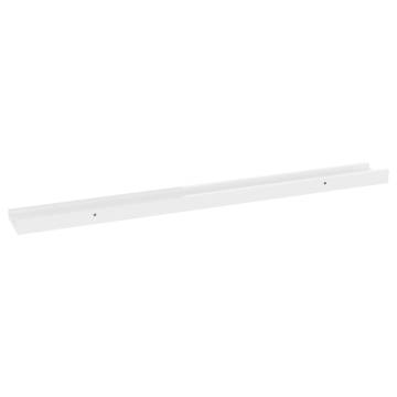 Stylish Wall Shelves 4 pcs High Gloss White - 80x9x3 cm