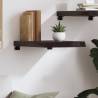 Dark Brown Wall Shelf - Solid Oak 40x50 cm | Durable & Stylish