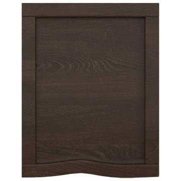 Dark Brown Wall Shelf - Solid Oak 40x50 cm | Durable & Stylish