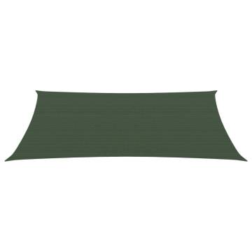 Sunshade Sail 160 g/m² Dark Green 2x4.5 m HDPE - HipoMarket