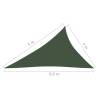 Sunshade Sail 160 g/m² Dark Green 4x5x6.8 m HDPE - HipoMarket