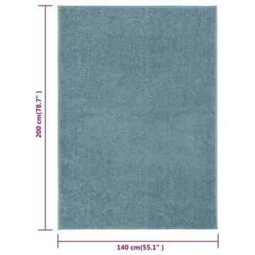 Rug Short Pile 140x200 cm Blue - Elegant Home Decor