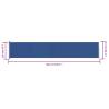 Patio Retractable Side Awning 117x600 cm - Stylish Blue Shade