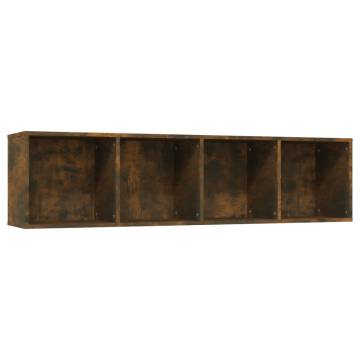 Smoked Oak Book & TV Cabinet - 143x30x36cm | HipoMarket