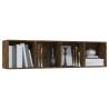 Smoked Oak Book & TV Cabinet - 143x30x36cm | HipoMarket