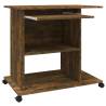 Compact Smoked Oak Computer Desk - 80x50x75 cm | HipoMarket