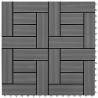 Grey 11 pcs 30x30 cm WPC Decking Tiles - Durable & Easy Install