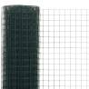 Chicken Wire Fence Steel PVC Coated 25x0.5m Green - Hipo Market