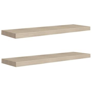 Stylish Floating Wall Shelves - Set of 2 Oak - Hipomarket UK