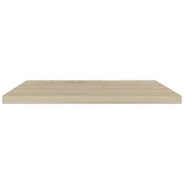 Stylish Floating Wall Shelves - Set of 2 Oak - Hipomarket UK