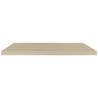 Stylish Floating Wall Shelves - Set of 2 Oak - Hipomarket UK