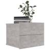 Elegant Concrete Grey Bedside Cabinets - Set of 2