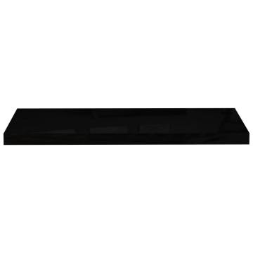 Floating Wall Shelf High Gloss Black - Stylish Home Display