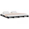 Pallet Bed Black 150x200 cm King Size - Solid Wood Elegance