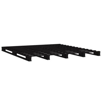 Pallet Bed Black 150x200 cm King Size - Solid Wood Elegance