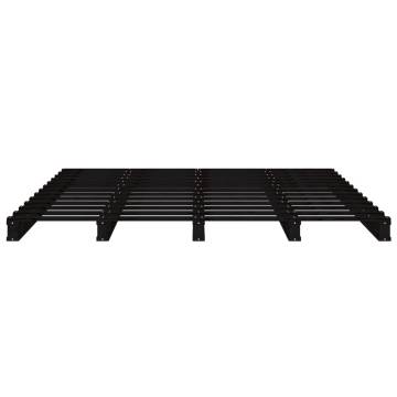 Pallet Bed Black 150x200 cm King Size - Solid Wood Elegance