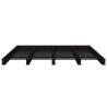 Pallet Bed Black 150x200 cm King Size - Solid Wood Elegance