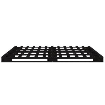 Pallet Bed Black 150x200 cm King Size - Solid Wood Elegance