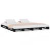 Pallet Bed Black 140x190 cm | Solid Wood Pine - Hipo Market