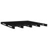 Pallet Bed Black 140x190 cm | Solid Wood Pine - Hipo Market