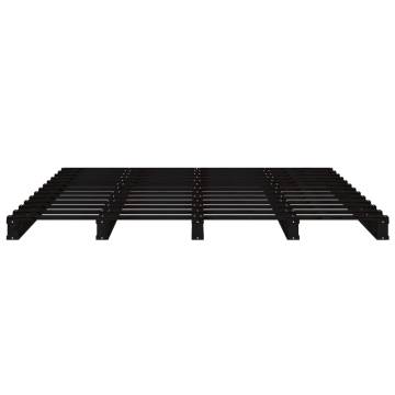 Pallet Bed Black 140x190 cm | Solid Wood Pine - Hipo Market