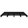 Pallet Bed Black 140x190 cm | Solid Wood Pine - Hipo Market