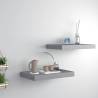 Floating Wall Shelves 2 pcs Grey 40x23x3.8 cm MDF Colour grey Size 40 x 23 x 3.8 cm Quantity in Package 2 Number of Pieces 1 