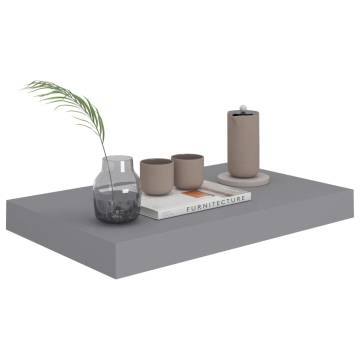 Stylish Grey Floating Wall Shelves - 2 Pcs | Hipo Market