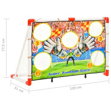 Children's Football Goal Set with Goal Wall - 120x51x77.5 cm