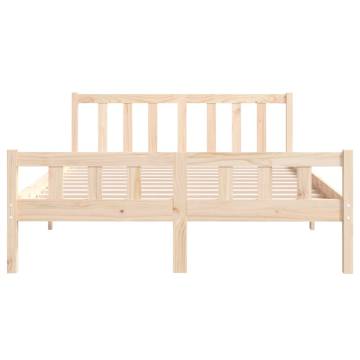 Solid Wood Bed Frame 140x190 cm - Timeless Design