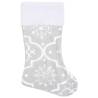 Luxury Christmas Tree Skirt with Sock - 122 cm White Fabric