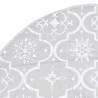 Luxury Christmas Tree Skirt with Sock - 122 cm White Fabric