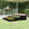 Planter Black 107x107x27 cm - Solid Pine Wood | HipoMarket