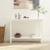 Console Table White 110x40x80 cm Solid Wood Pine Colour white Quantity in Package 1 