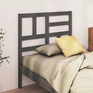 Stylish Grey Bed Headboard in Solid Pine Wood | Hipomarket