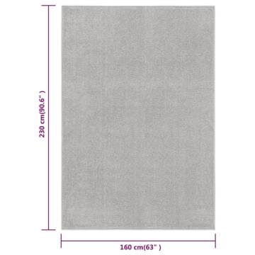 Light Grey Short Pile Rug 160x230 cm - Elegant Home Decor