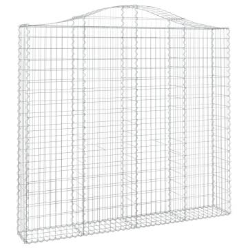 Arched Gabion Basket 200x30x180/200 cm - Durable Galvanised Iron