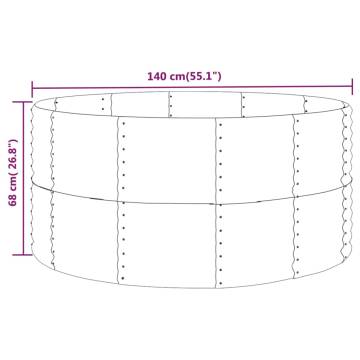 Garden Raised Bed Green 140x140 cm | Durable Steel Planter