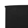 5-Panel Wind Screen Fabric 600x80 cm - Black | HiPoMarket