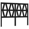 Stylish Black Pine Bed Headboard - 166x4x100 cm