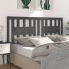 Headboard Grey 126x4x100 cm Solid Wood Pine Colour grey Size 126 x 100 cm Quantity in Package 1 