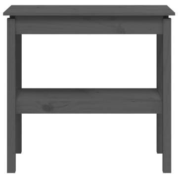 Elegant Grey Console Table - Solid Pine 80x40x75 cm