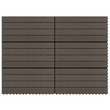 Decking Tiles 6 pcs WPC 60x30 cm Dark Brown - Quality & Durability