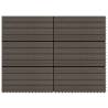 Decking Tiles 6 pcs WPC 60x30 cm 1.08 m² Dark Brown Colour dark brown Number of 1 