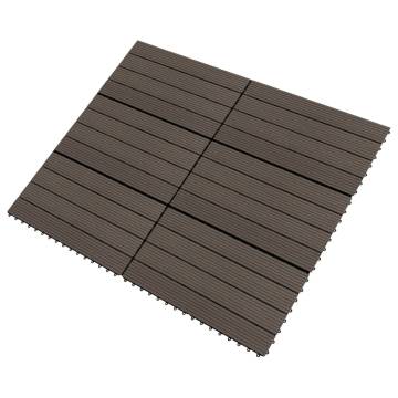 Decking Tiles 6 pcs WPC 60x30 cm Dark Brown - Quality & Durability