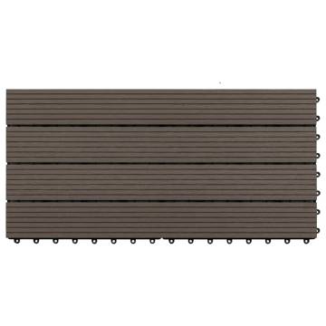 Decking Tiles 6 pcs WPC 60x30 cm Dark Brown - Quality & Durability